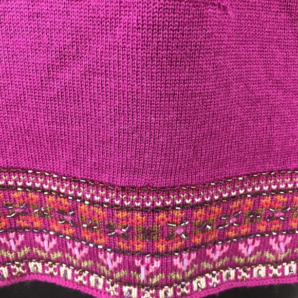 Banana Republic Italian Merino Wool Tie String Sweater Embroidery Cardigan Sz S - Picture 6 of 13